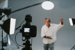 Aufnahmen in einem Fotostudio.