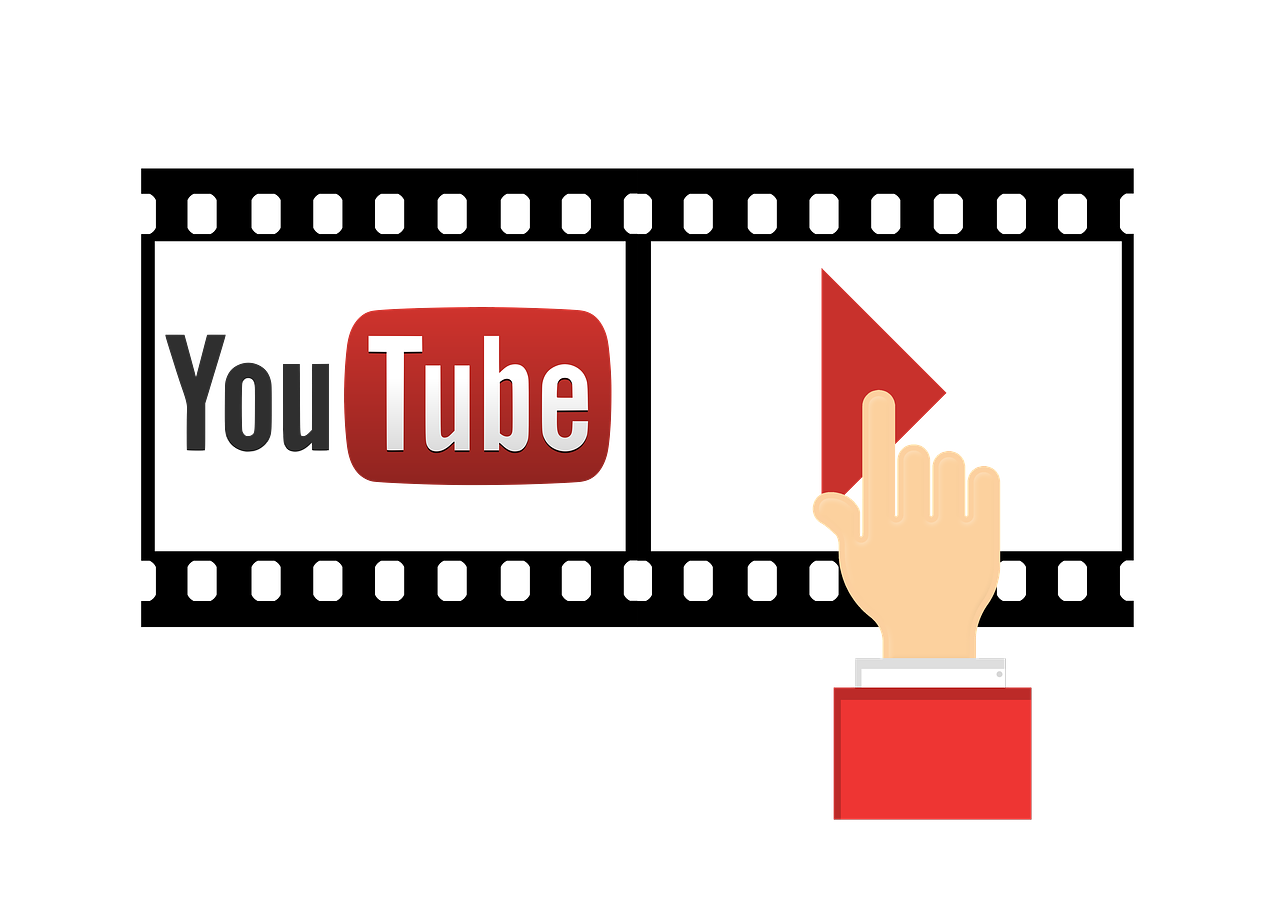 Youtube Logo in einem Filmstreifen